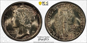 image for: 1929-D Mercury Dime. MS-66 (PCGS).