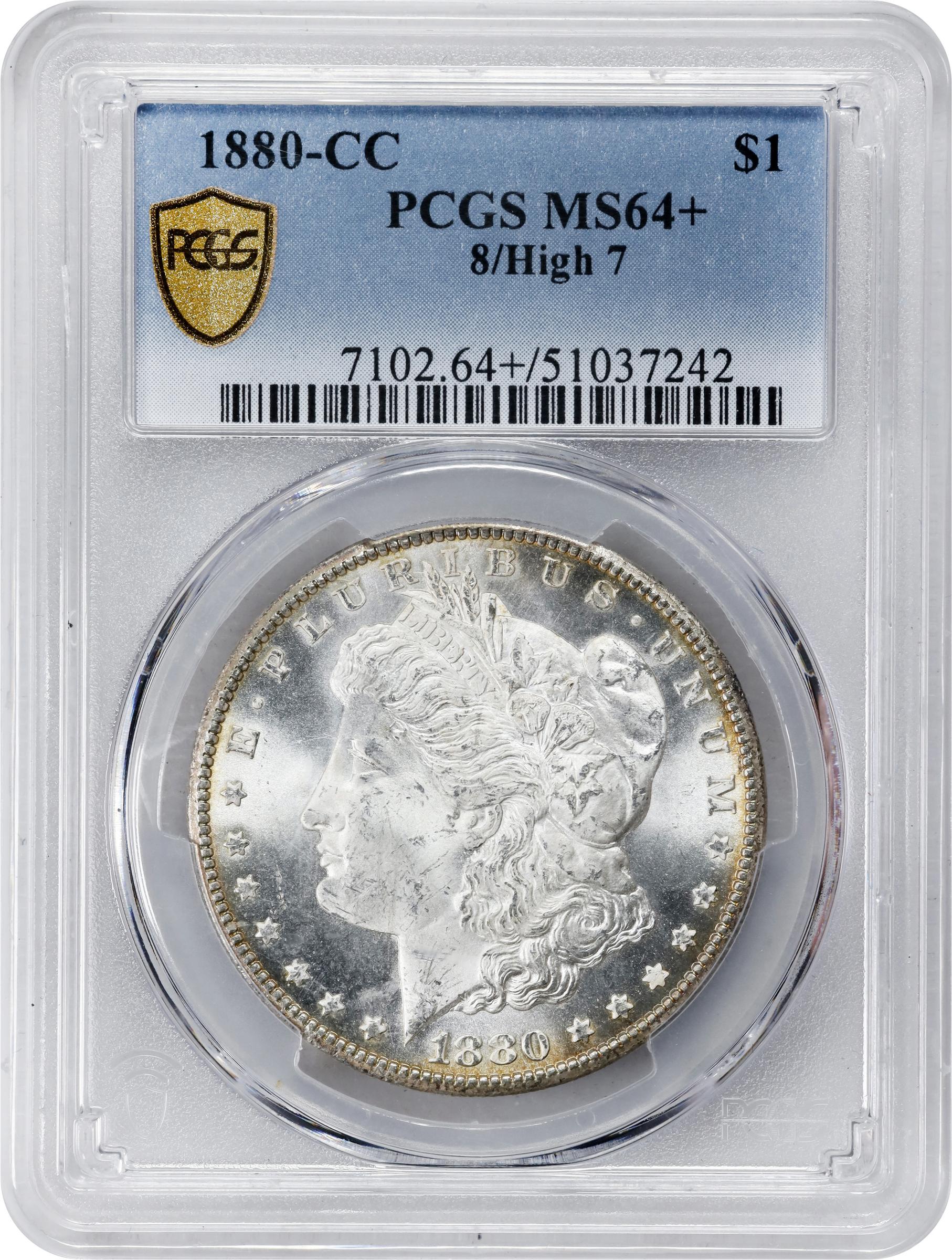 1880-CC $1  8/High 7 MS64 thumbnail 3