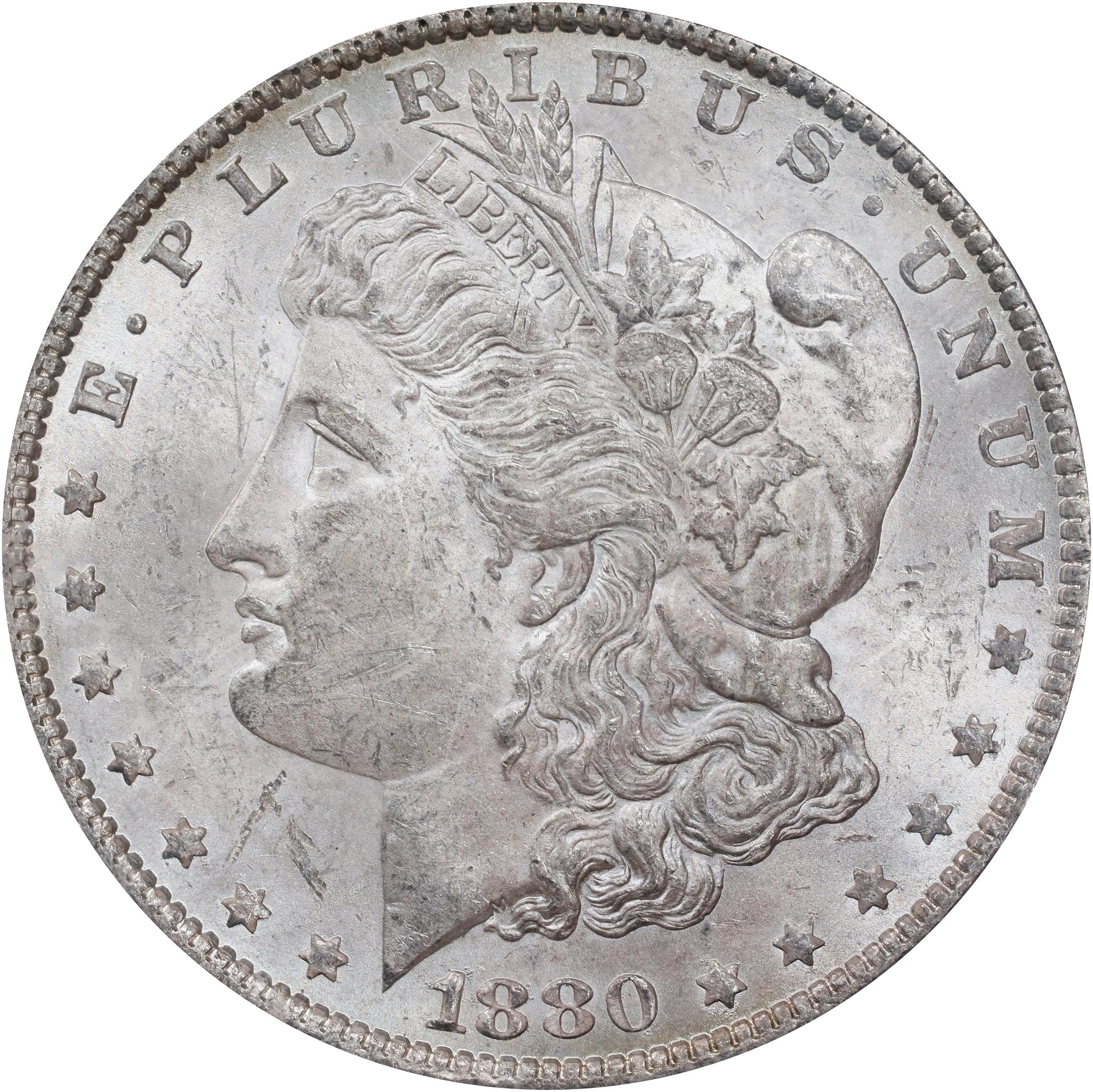 image for: 1880-O Morgan Silver Dollar. VAM-7. Hit List 40. Rusted Date. MS-61 (PCGS).