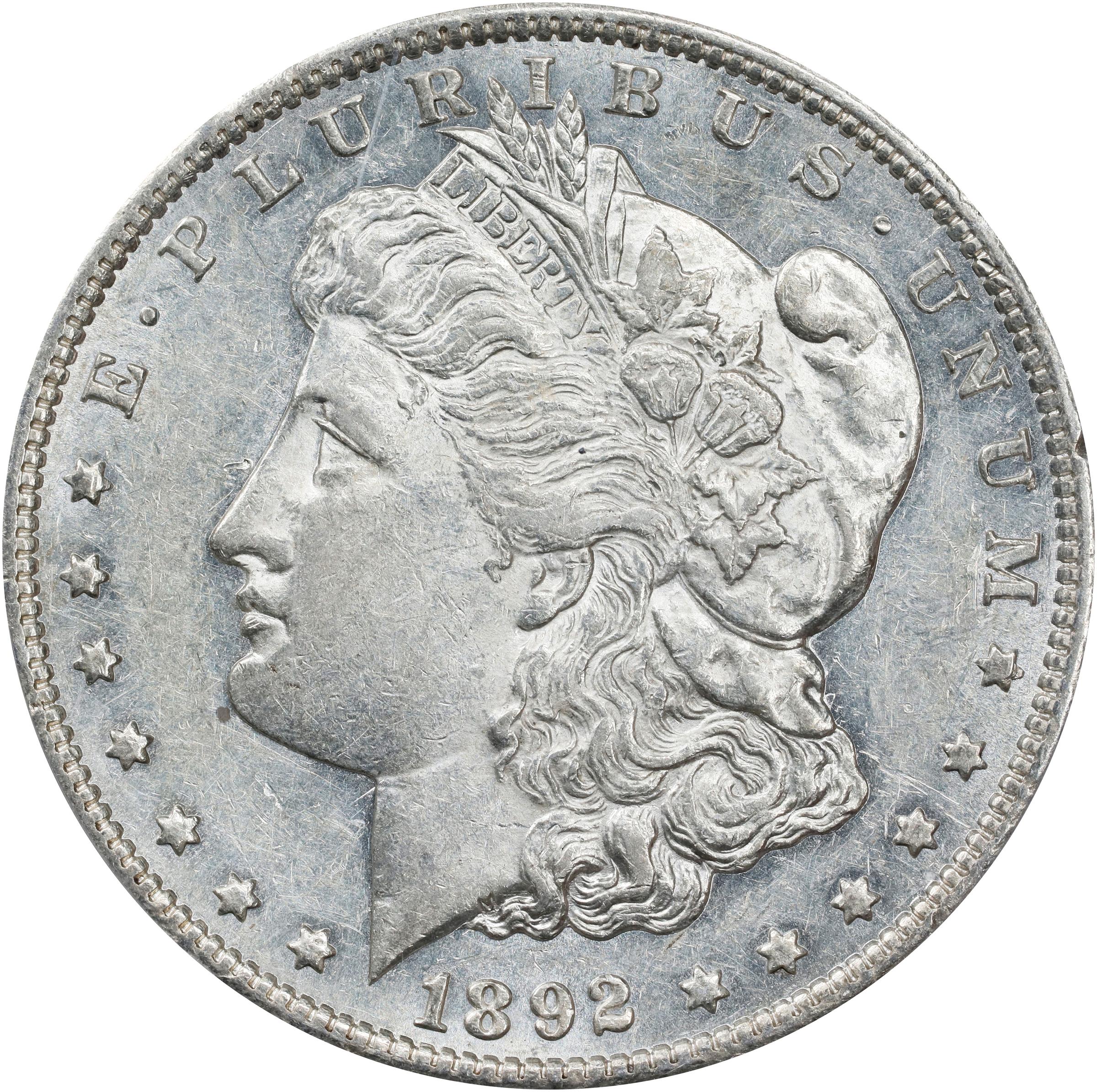 1892-CC Morgan Silver Dollar. AU-53 (PCGS).
