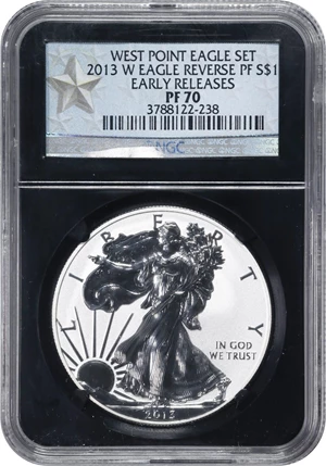 image for: 2013-W Silver Eagle. West Point Eagle Set. Early Releases. Reverse Proof-70 (NGC).