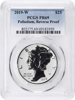 image for: 2019-W Palladium Eagle. Reverse Proof-69 (PCGS).