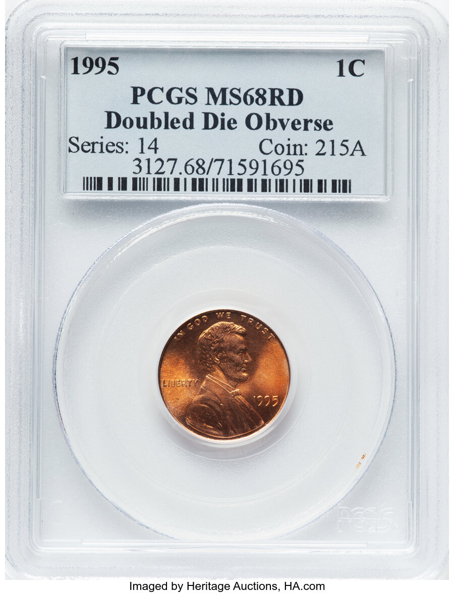 image for: 1995 1C Doubled Die Obverse, FS-101, MS68 Red PCGS....