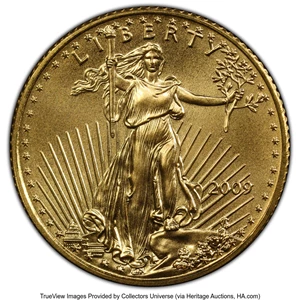 image for: 2009 $5 Tenth-Ounce Gold Eagle MS69 PCGS. Mintage 270,000. ...