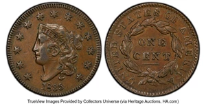image for: 1835 1C Large 8, Large Stars, N-1, R.1, XF45 PCGS. PCGS Population: (2/11 and 0/0+)....
