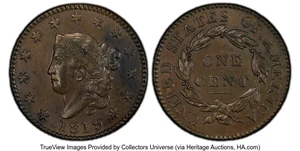image for: 1819/(8) 1C Large Date, N-2, R.1, MS63 Brown PCGS. PCGS Population: (3/5 and 0/2+)....