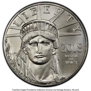 image for: 2018 $100 One-Ounce Platinum Eagle, Statue of Liberty, MS69 PCGS. ...