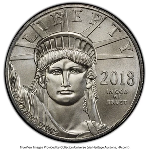 image for: 2018 $100 One-Ounce Platinum Eagle, Statue of Liberty, MS69 PCGS....