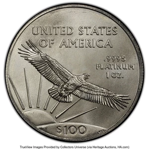 image for: 2018 $100 One-Ounce Platinum Eagle, Statue of Liberty, MS69 PCGS....