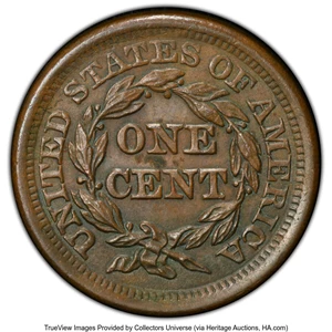image for: 1838 1C N-1, R.1, MS62 Brown PCGS. Mintage 6,370,200....
