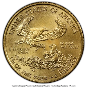 image for: 2009 $5 Tenth-Ounce Gold Eagle MS69 PCGS. Mintage 270,000. ...