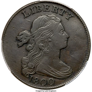 image for: 1800 1C S-211, B-13, R.3, VF20 PCGS. Ex: COL Ellsworth Collection. PCGS Population: (1/1 and 0/0+)....