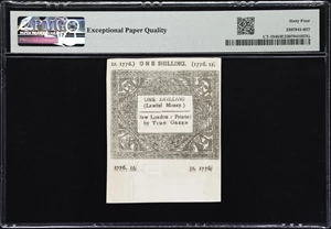 image for: CT-194. Connecticut. June 7, 1776. 1 Shilling. PMG Choice Uncirculated 64 EPQ.