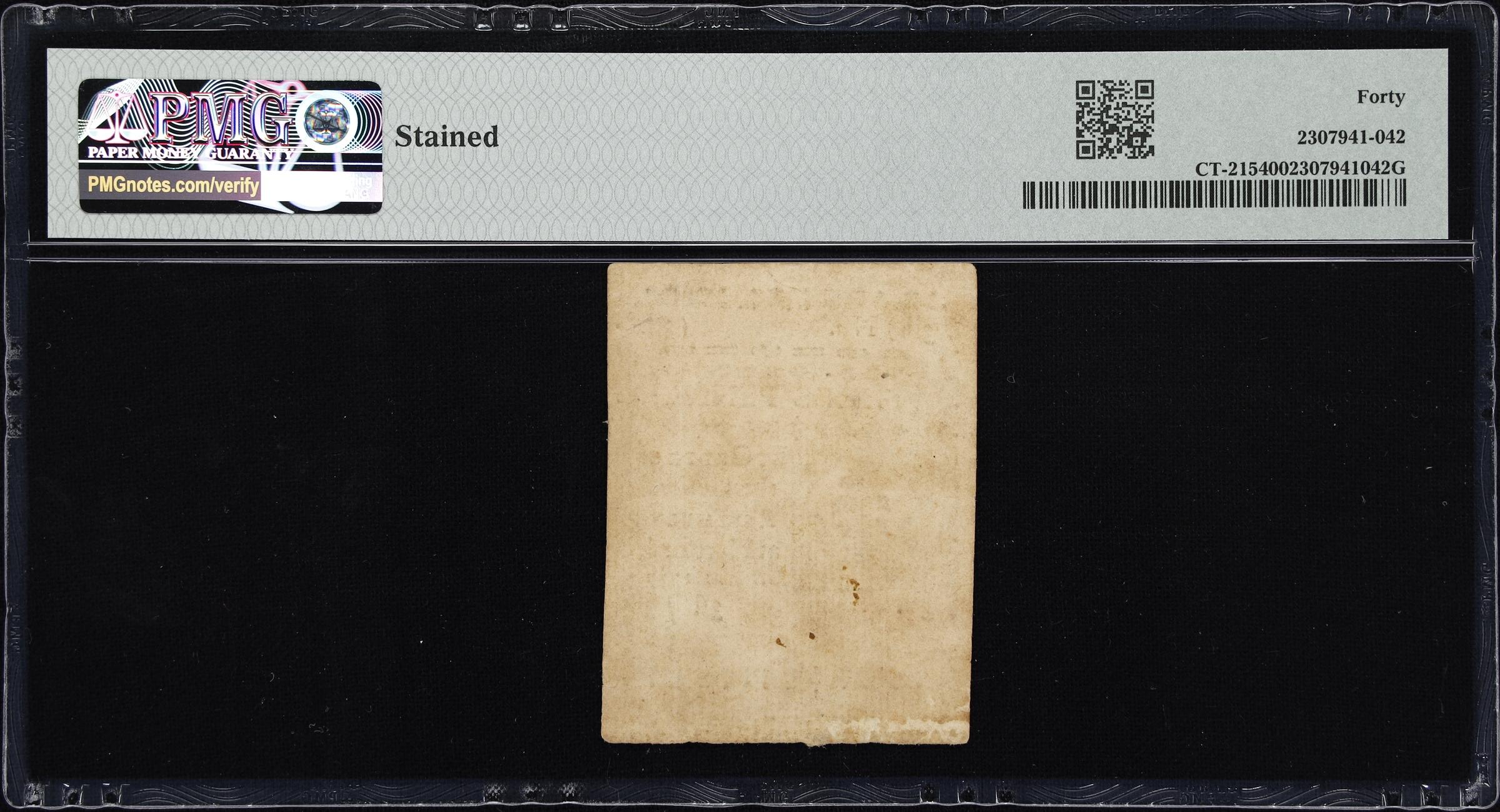 image for: CT-215. Connecticut. October 11, 1777. 3 Pence. PMG Extremely Fine 40.