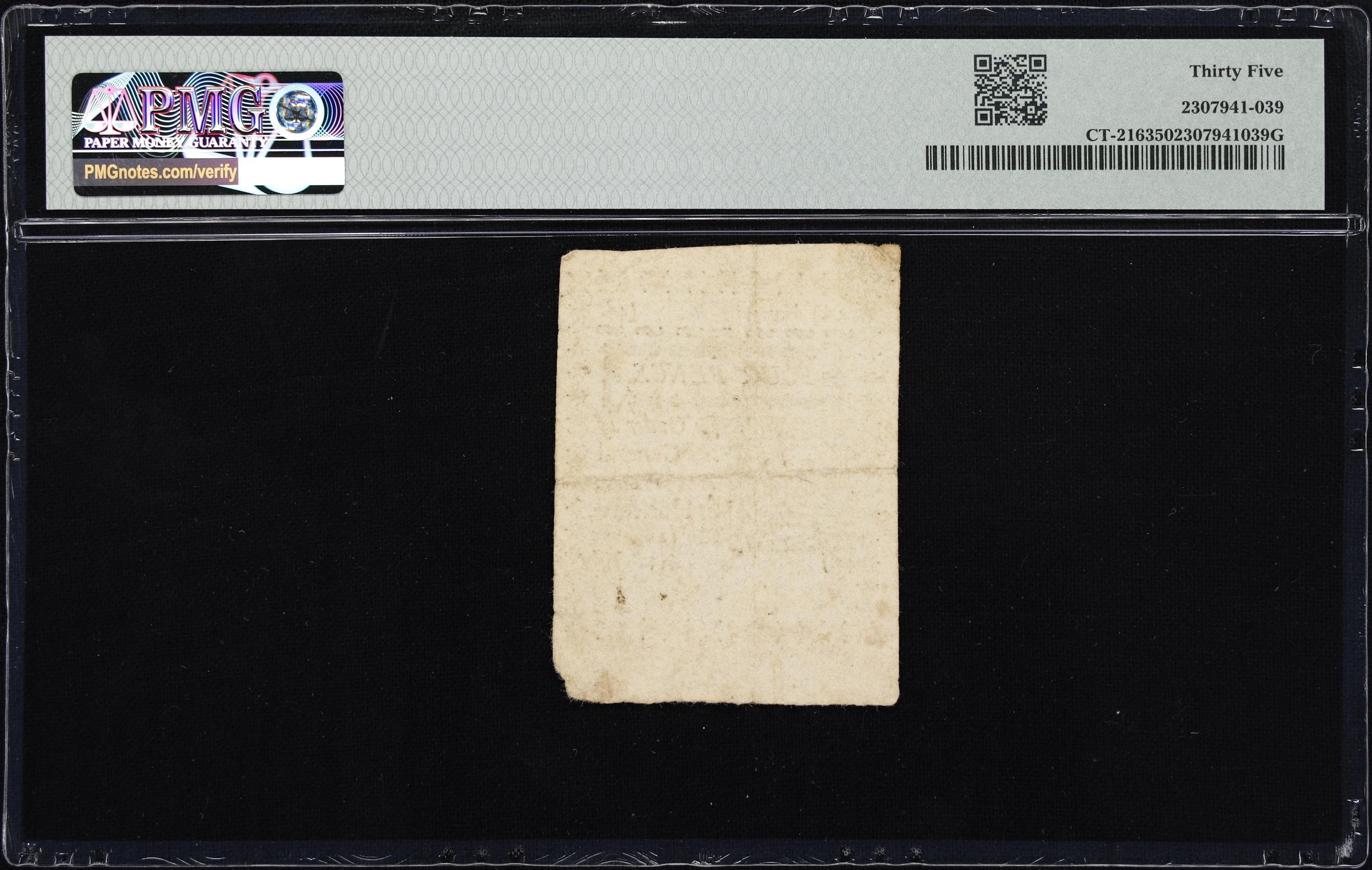 image for: CT-216. Connecticut. October 11, 1777. 4 Pence. PMG Choice Very Fine 35.