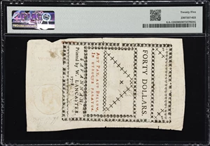 image for: GA-124. Georgia. May 4, 1778. $40. PMG Very Fine 25.
