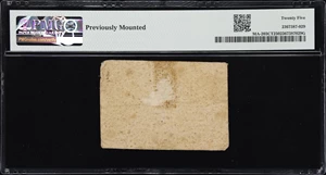 image for: MA-203CT. Massachusetts. June 18, 1776. 4 Shillings, 4 Pence. PMG Very Fine 25. Counterfeit.