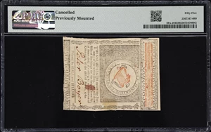 image for: MA-284. Massachusetts. May 5, 1780. $8. PMG About Uncirculated 55.