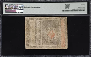 image for: MA-284. Massachusetts. May 5, 1780. $8. PMG Very Fine 20.