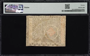 image for: NH-186. New Hampshire. April 29, 1780. $20. PMG Very Fine 20.