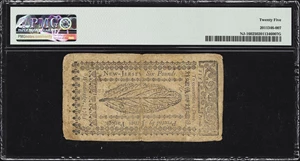 image for: NJ-160. New Jersey. December 31, 1763. 6 Pounds. PMG Very Fine 25.