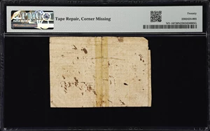image for: NY-167. New York. February 16, 1771. 10 Pounds. PMG Very Fine 20 Net. Tape Repair, Corner Missing.