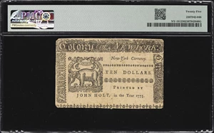 image for: NY-181. New York. September 2, 1775. $10. PMG Very Fine 25.