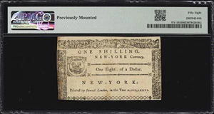 image for: NY-185. New York. March 5, 1776. $1/8. PMG Choice About Uncirculated 58.