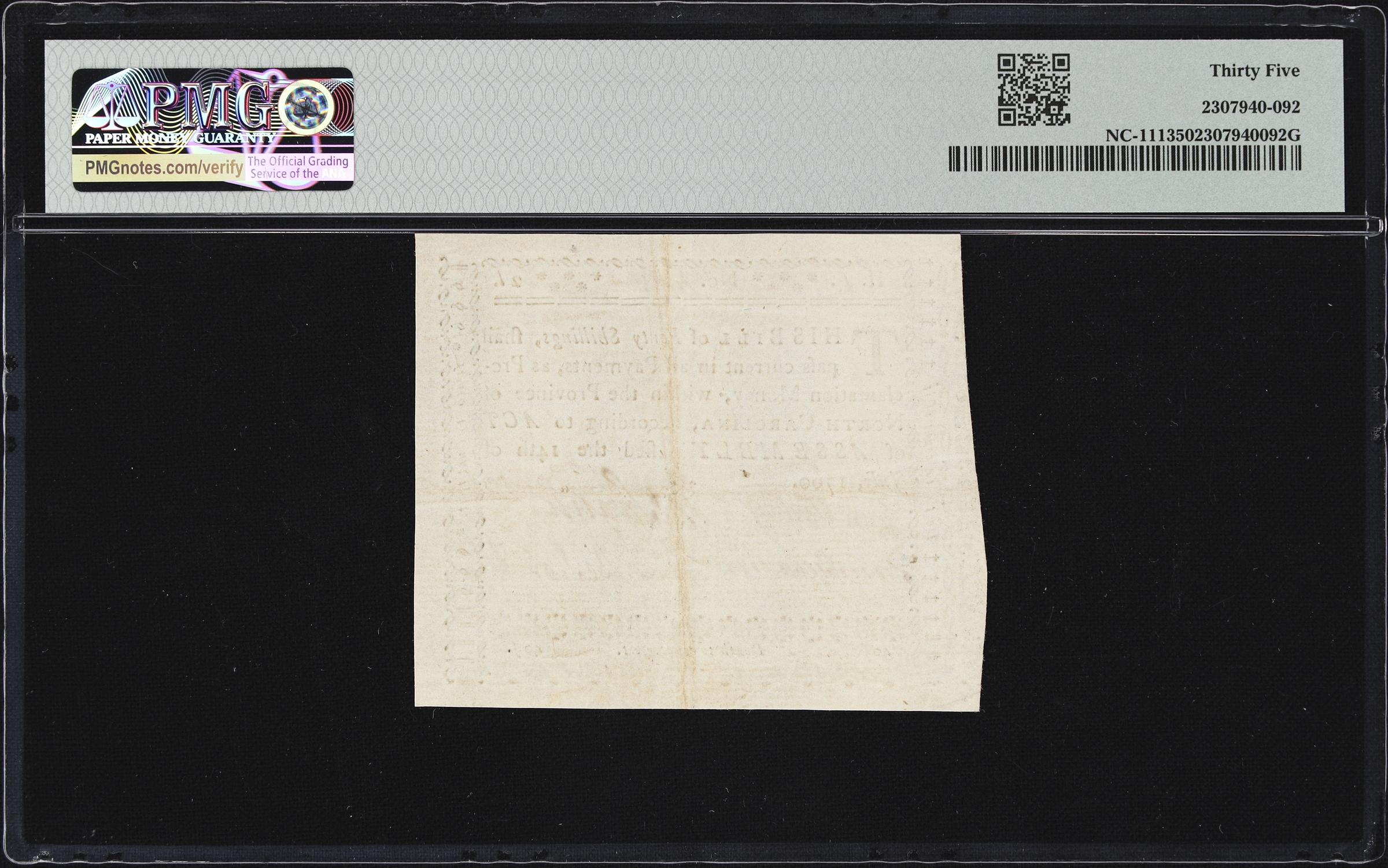 image for: NC-111. North Carolina. July 14, 1760. 40 Shillings. PMG Choice Very Fine 35.