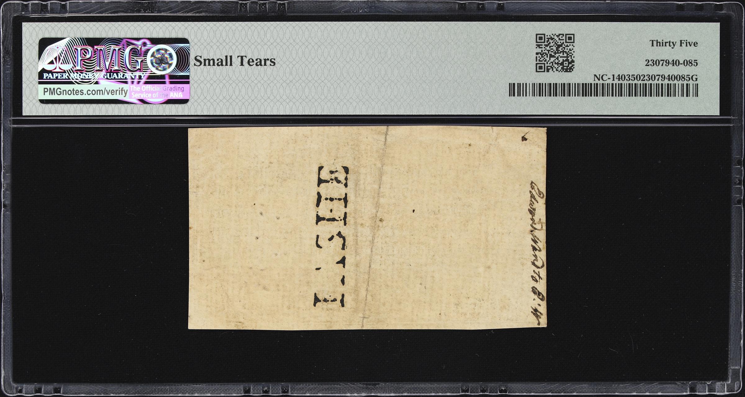 image for: NC-140. North Carolina. December, 1771. 30 Shillings. PMG Choice Very Fine 35.