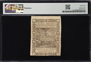 image for: PA-169. Pennsylvania. October 1, 1773. 20 Shillings. PMG Choice Extremely Fine 45.