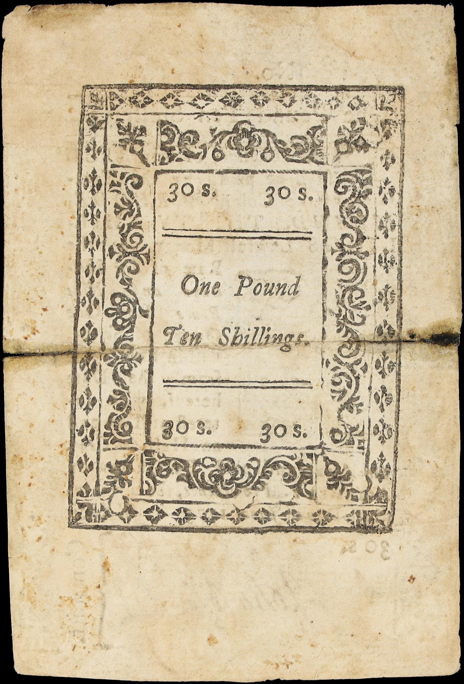 image for: RI-206. Rhode Island. June 29, 1775. 30 Shillings. Very Fine.