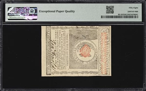 image for: RI-282. Rhode Island. July 2, 1780. $1. PMG Choice About Uncirculated 58 EPQ.