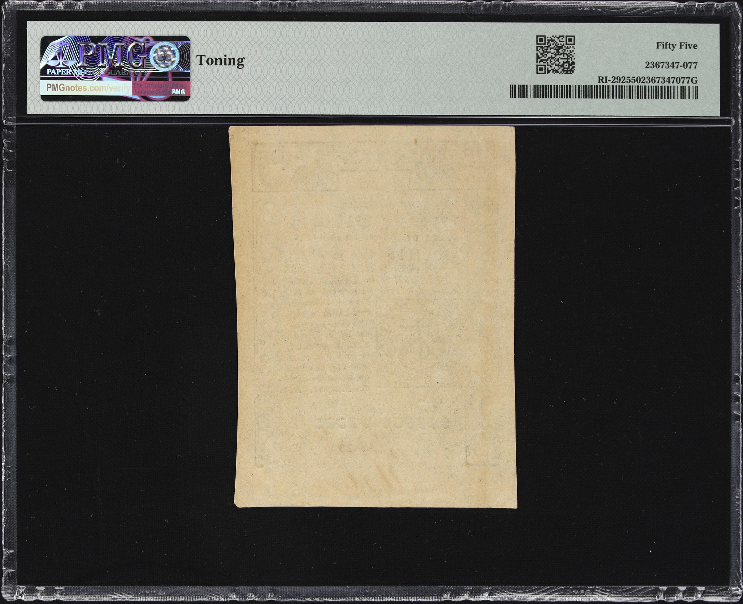 image for: RI-292. Rhode Island. May, 1786. 1 Shilling. PMG About Uncirculated 55.