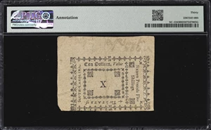 image for: SC-134. South Carolina. October 19, 1776. $10. PMG Very Fine 30.