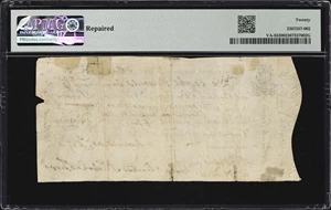 image for: VA-85. Virginia. September 1, 1775. 8 Pounds. PMG Very Fine 20.