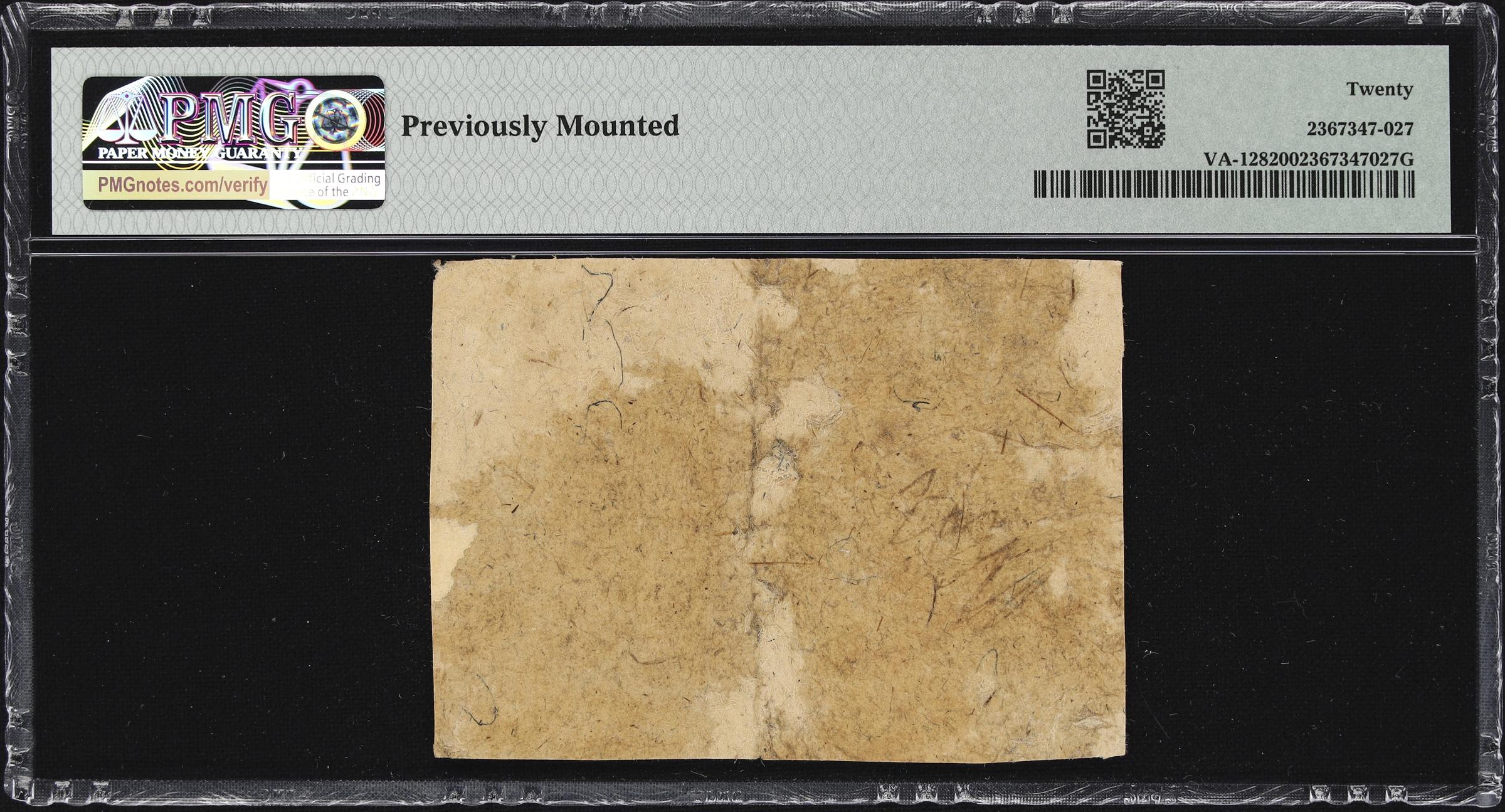 image for: VA-128. Virginia. October 20, 1777. $6. PMG Very Fine 20.