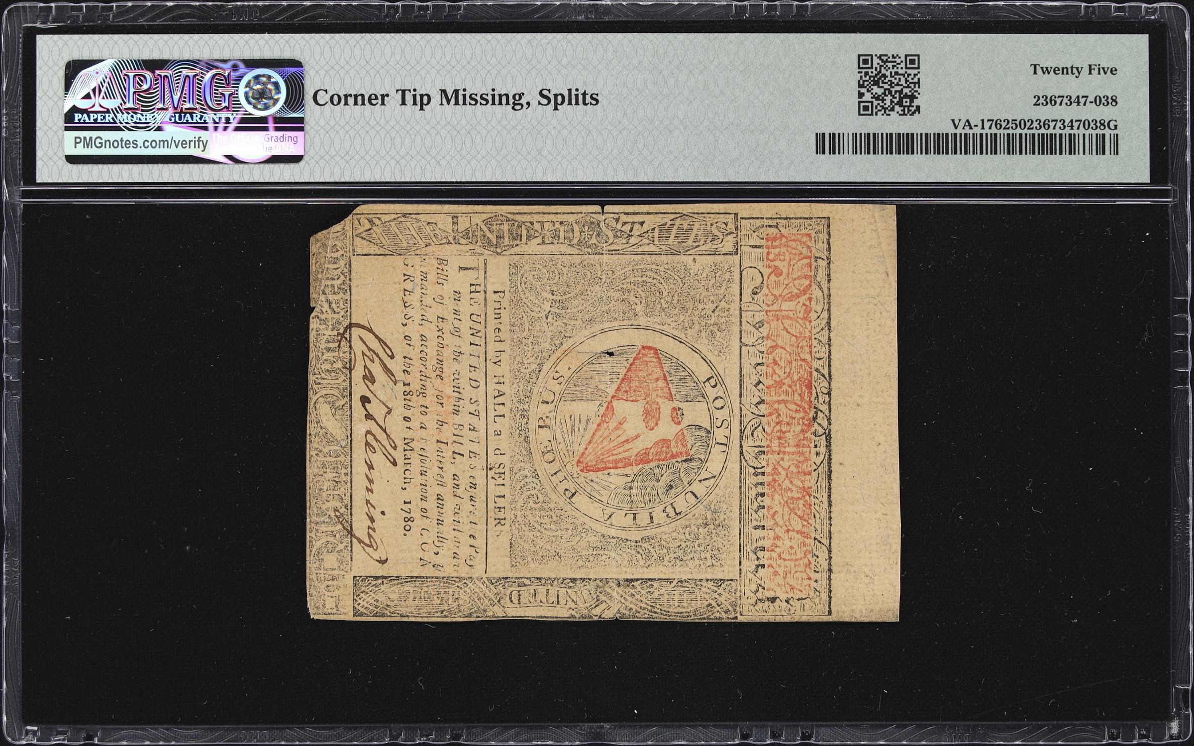 image for: VA-176. Virginia. May 1, 1780. $7. PMG Very Fine 25.