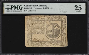image for: CC-47. Continental Currency. November 2, 1776. $2. PMG Very Fine 25.