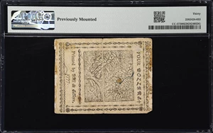 image for: CC-57. Continental Currency. February 26, 1777. $4. PMG Very Fine 30.