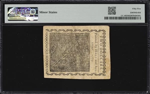 image for: CC-88. Continental Currency. January 14, 1779. $2. PMG About Uncirculated 55.