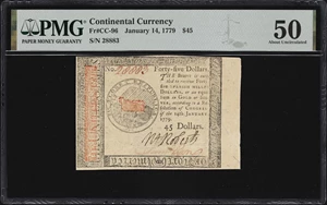 image for: CC-96. Continental Currency. January 14, 1779. $45. PMG About Uncirculated 50.