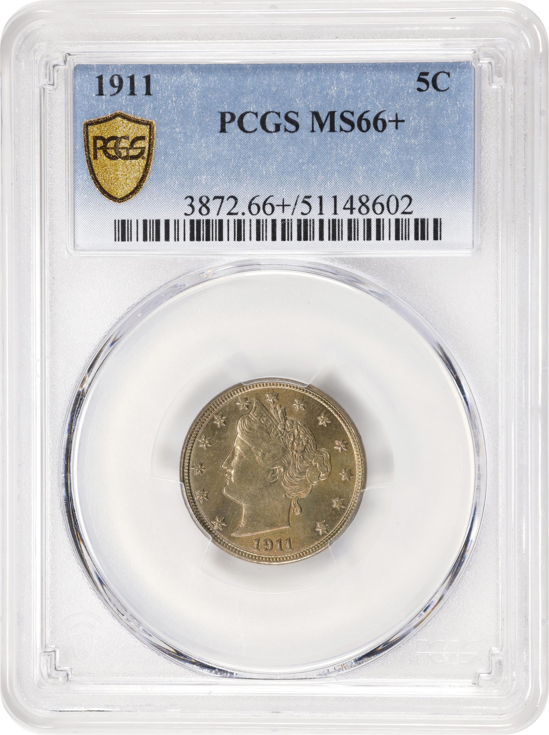 1911 5c MS66 thumbnail 3