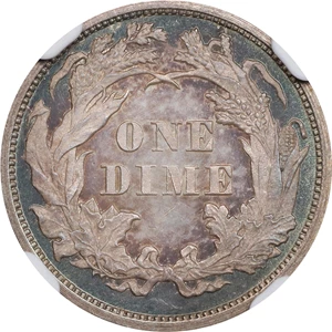 image for: 1868 Liberty Seated Dime. Proof-66+ Cameo (NGC).