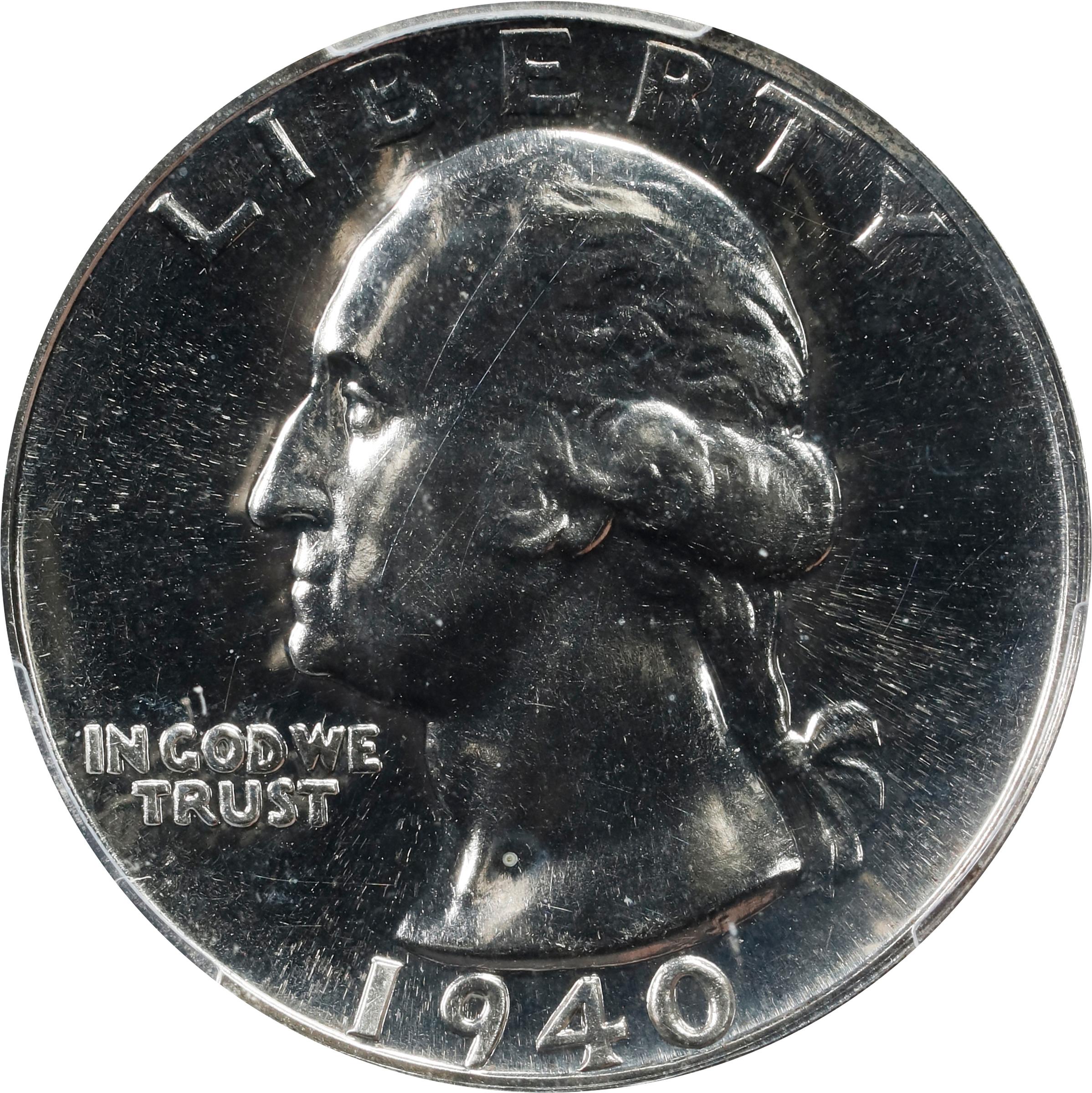 1940 Washington Quarter. Proof-64 (PCGS).