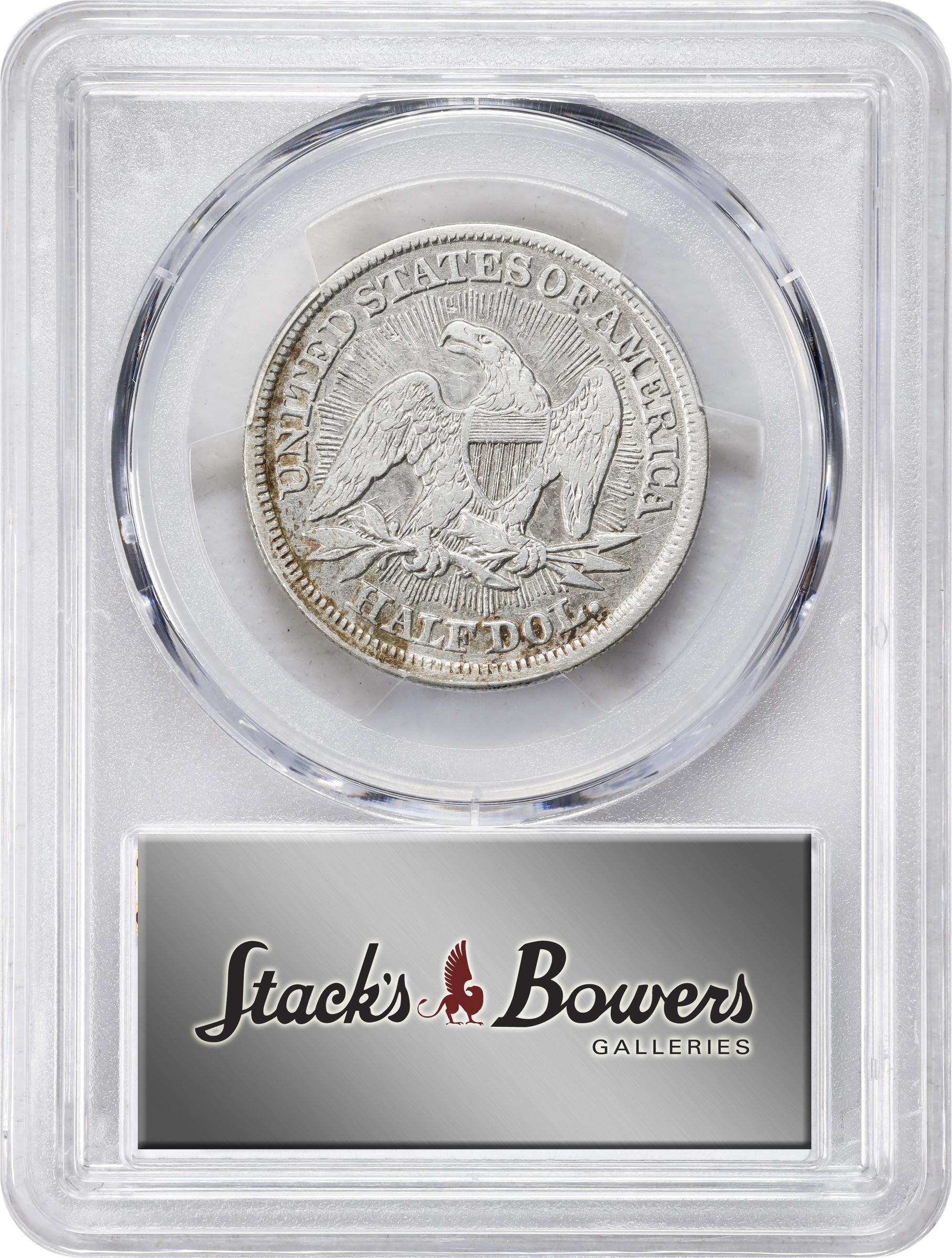1853 50c Arrows & Rays VF25 thumbnail 4