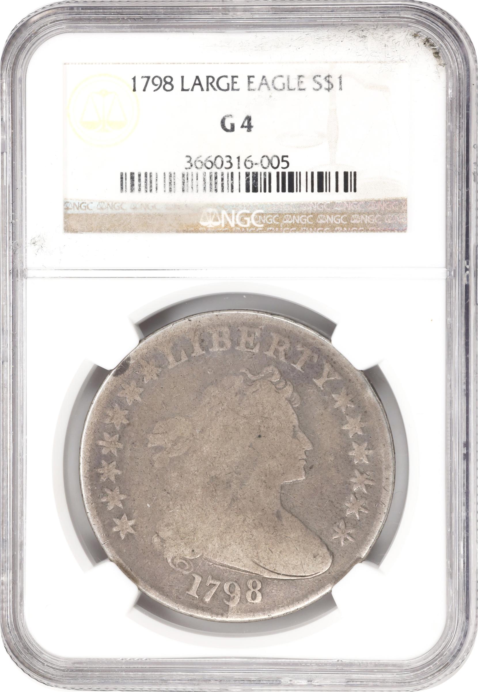 1798 $1  Large Eagle, Pointed 9 VF20 thumbnail 21