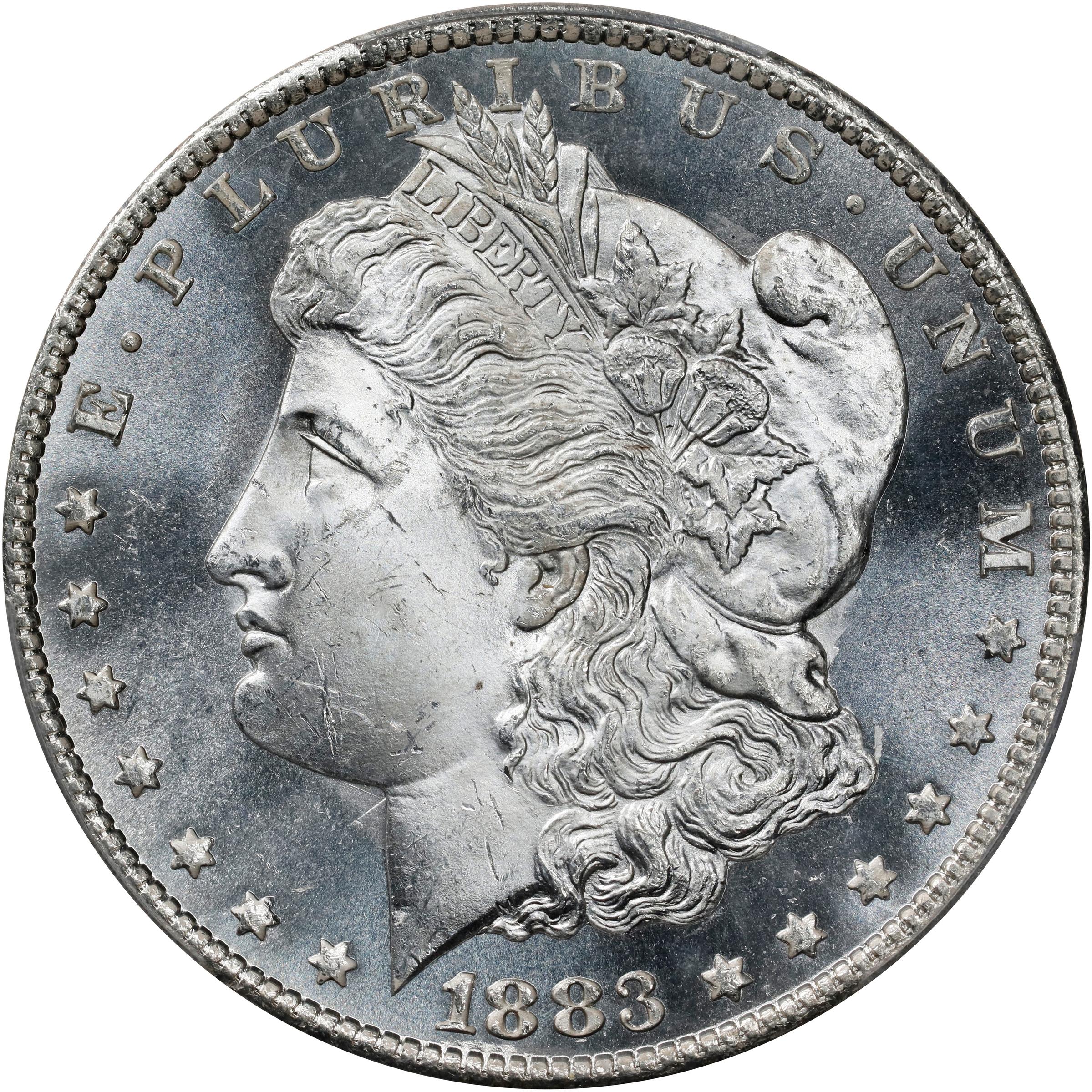 1883-CC Morgan Silver Dollar. MS-65 PL (PCGS).