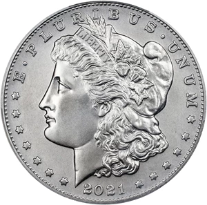 image for: 2021 Silver Dollar Anniversary Coin. Morgan. O Privy Mark. First Strike. MS-70 (PCGS).