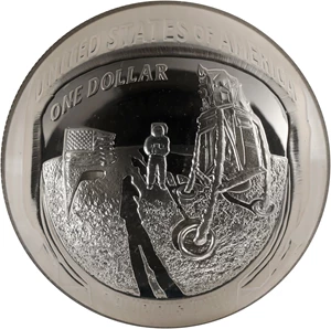 image for: 2019-P Apollo 11 50th Anniversary Silver Dollar. Early Releases. Proof-70 Ultra Cameo (NGC).
